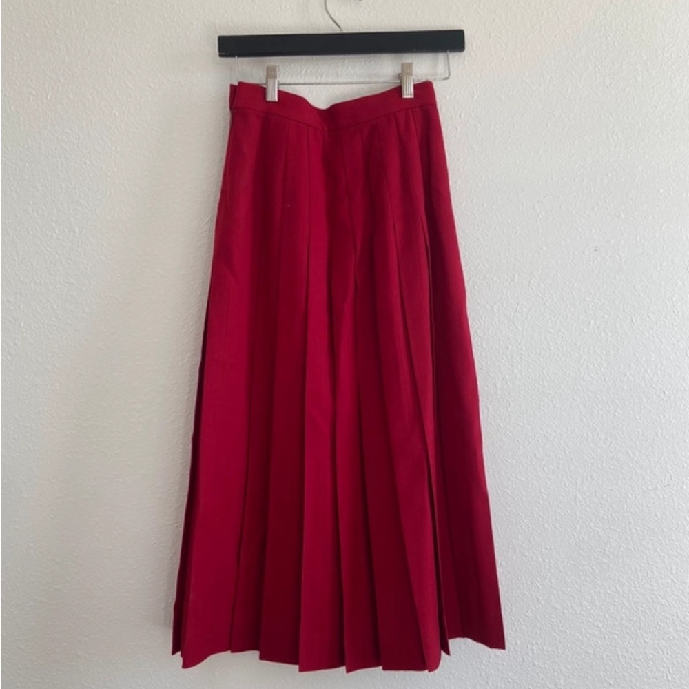 Talbots Vibrant Red A-Line Skirt